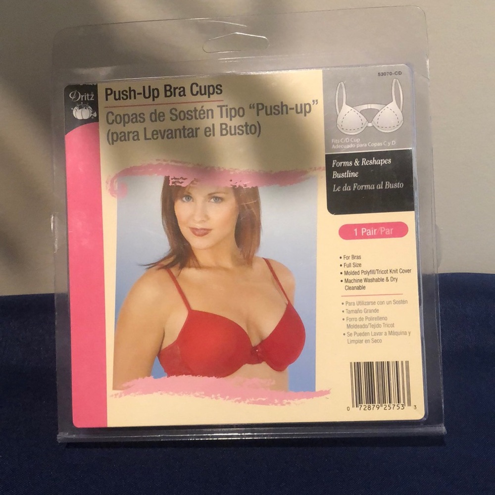 Dritz push-up bra cups fits C/D cups New in box